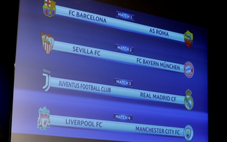 Tứ kết Champions League: Juventus tái đấu Real Madrid, Liverpool chạm trán Man City