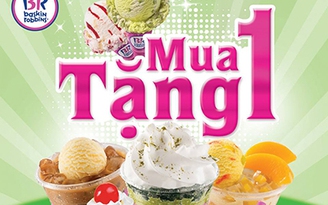 Ưu đãi “Mua 1 tặng 1” cho tất cả sản phẩm kem viên và thức uống lạnh tại Baskin Robbins từ 13 - 17.6