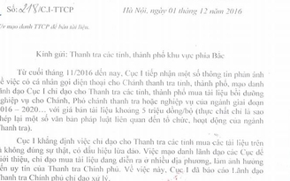 Cảnh báo hiện tượng giả danh Thanh tra Chính phủ để đi bán... tài liệu