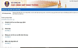 Từ hôm nay, người dân ngồi nhà đăng ký xe, bấm nút lấy biển số qua mạng