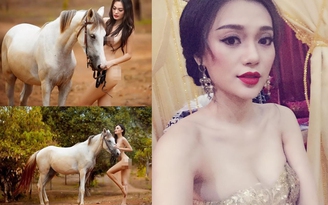 'Chân dài nude bên ngựa' muốn khép lại nghề người mẫu