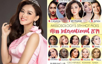 Tường San được dự đoán đăng quang 'Miss International 2019'