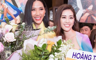 Hoa hậu Khánh Vân đón Hoàng Thùy trở về sau 10 ngày chinh chiến Miss Universe