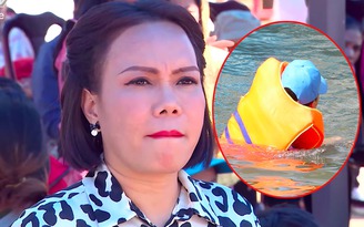Việt Hương hoảng hốt khi Khương Ngọc nhảy xuống hồ làm thử thách bất chấp nguy hiểm
