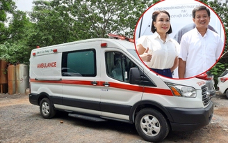 Hé lộ hình ảnh xe cứu thương nghệ sĩ Việt Hương tặng ông Đoàn Ngọc Hải