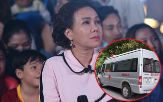 Việt Hương có hành động bất ngờ sau khi bàn giao xe cứu thương cho ông Hải