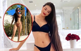 Hoa hậu Phạm Hương diện bikini khoe dáng nóng bỏng