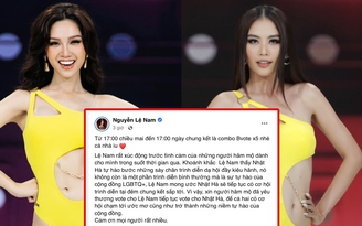 Lệ Nam có hành động đẹp với 'đối thủ' Nhật Hà tại Miss Universe Vietnam