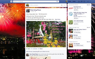 Trang trí 'đón tết' trên Facebook