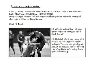 Khi Quang Hải, đội tuyển Việt Nam vào đề thi