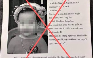 Bé gái nghi bị bắt cóc ở miền Tây xôn xao Facebook: Công an nói là giả mạo