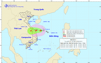 Áp thấp nhiệt đới thành bão Vàm Cỏ, di chuyển nhanh vào Đà Nẵng - Quảng Nam
