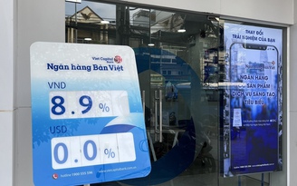 Lãi suất huy động tiết kiệm lên 8,9%/năm