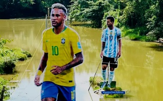 Hài hước cảnh Neymar 'hạ đẹp' Messi trên bờ sông Ấn Độ trước World Cup