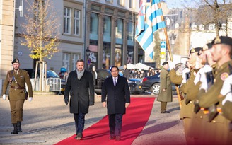 Lễ đón chính thức Thủ tướng Phạm Minh Chính tại Luxembourg