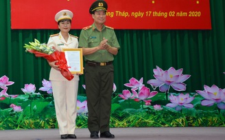 Nữ thượng tá Võ Thị Hoài Ngọc làm Phó giám đốc Công an Đồng Tháp