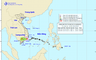 Áp thấp nhiệt đới đã đổ bộ vào Ninh Thuận - Bình Thuận