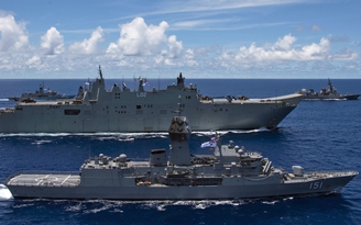 Nhóm tàu chiến Úc thách thức hải quân Trung Quốc ở quần đảo Trường Sa