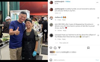Ông Jack Ma đi ăn tại nhà hàng ẩm thực đường phố Bangkok, xem Muay Thai