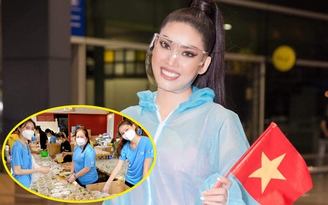 Á hậu Ngọc Thảo và gia đình san sẻ bữa ăn trong mùa dịch