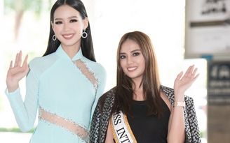 Á hậu Bảo Ngọc diện áo dài đón đương kim Hoa hậu Liên lục địa