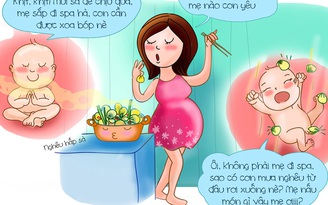 Bật cười thích thú bộ truyện tranh đáng yêu cho mẹ mang thai