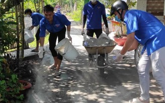 'Biệt đội' tình nguyện làm sạch, đẹp đường quê