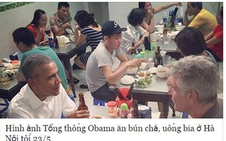 Hình ảnh Tổng thống Obama đến Việt Nam ngập tràn Facebook