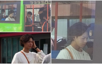 Park Bo Gum gây sốc với kiểu tóc lạ trên phim trường cùng Song Hye Kyo