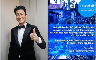 Siwon (Super Junior) kêu gọi giúp đỡ trẻ em Việt Nam vượt qua thiên tai