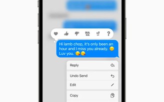 Có thể thu hồi tin nhắn đã gửi trên Messages trong iOS 16