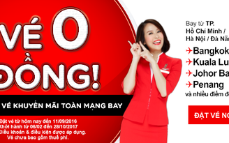 AirAsia tung 3 triệu vé khuyến mãi 0 đồng