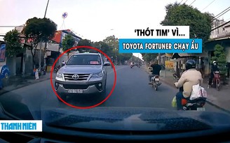 ‘Hú hồn’ Toyota Fortuner chạy ẩu, lấn làn suýt tông thẳng ô tô ngược hướng