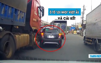 Phẫn nộ ô tô con chạy ‘loi nhoi’, tạt đầu xe container gây tai nạn