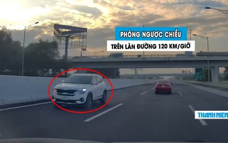 Phẫn nộ ô tô Kia Seltos phóng ngược chiều ‘như tự sát’ trên cao tốc