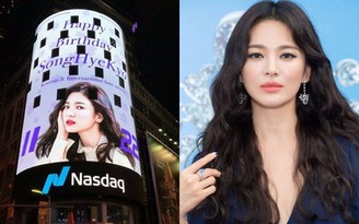 Fan chi tiền để trưng ảnh mừng sinh nhật Song Hye Kyo ngay Quảng trường Thời đại