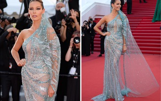 Hoa hậu Pháp diện đầm xuyên thấu đọ sắc giữa ‘rừng’ mỹ nhân trên thảm đỏ Cannes