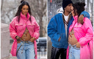 Rihanna mang thai con đầu lòng với bạn trai rapper