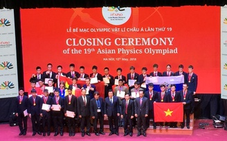 Việt Nam giành 4 huy chương vàng Olympic vật lý châu Á