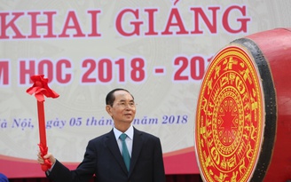 Chủ tịch nước Trần Đại Quang dự khai giảng ở ngôi trường 110 tuổi