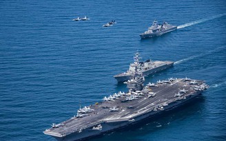 Hai tàu sân bay Mỹ hoạt động gần bán đảo Triều Tiên