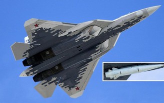 Rộ tin chiến đấu cơ tàng hình Nga Su-57 thử tên lửa bội siêu thanh mới
