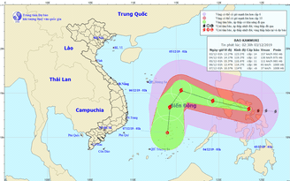 Dự báo thời tiết hôm nay 3.12.2019: Tâm bão Kammuri ở miền Trung Philippines