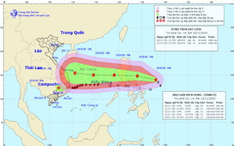 Dự báo thời tiết hôm nay 10.11.2020: Bão số 13 gây gió giật cấp 12