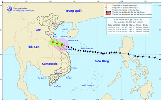 Bão số 13 “quần thảo” vùng biển Hà Tĩnh đến Thừa Thiên - Huế, giật cấp 12