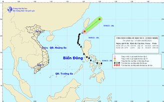 Bão số 1 (Choi-wan) suy yếu thành áp thấp nhiệt đới, ra ngoài Biển Đông