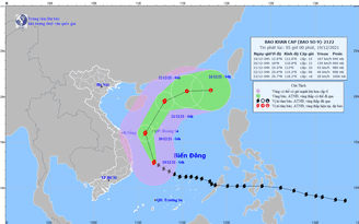 Tin tức thời tiết ngày 19.12.2021: Bão số 9 cách Bình Định 261 km, giật trên cấp 17