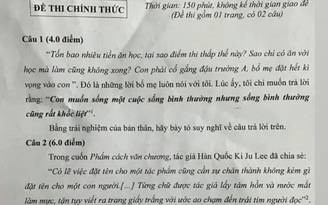 Xung quanh đề thi văn lớp 10: Sống một cuộc sống bình thường có 'khốc liệt' không?