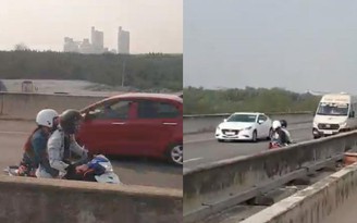 [VIDEO] Đôi nam nữ liều lĩnh chạy Exiter ngược chiều trên cao tốc Long Thành-Dầu Giây
