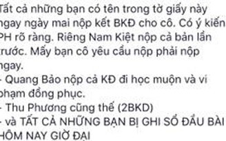 'Một cái vụt bằng thước còn nhớ lâu hơn những bản kiểm điểm vô hồn'